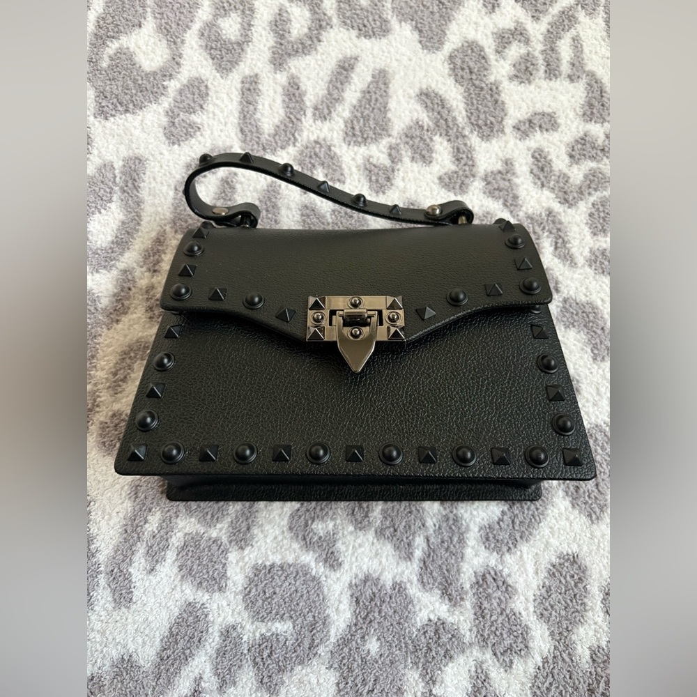 black studded crossbody / satchel